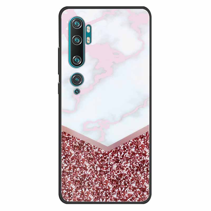 For Xiaomi Mi Note 10 Case Silicone Soft Owl Lion TPU Fashion Back Cover For Xiaomi Mi Note10 Cases Protective Printed Covers