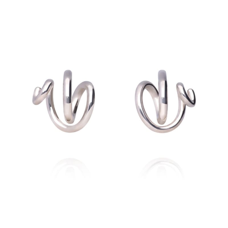 NEUF PIECE CLIMBING PLANT EARRINGS / SILVER
