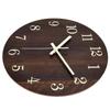 Wood Wall Clock Retro Style Quiet Silent Quartz Movement 3D Luminous Retro Wall Clock for Bedroom