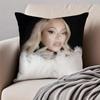 SINGER BBeyoncé Giselle Knowles Cushion Cover Pillowcase Antidustmite Invisible Zipper Short Plush Sofa Cushion