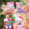 In New Stock Lovelyweek Holiday Kt Cat Series Trendy Toys Cute Kawaii Mini Figures Car Ornaments Cute Girls Surprise Gifts