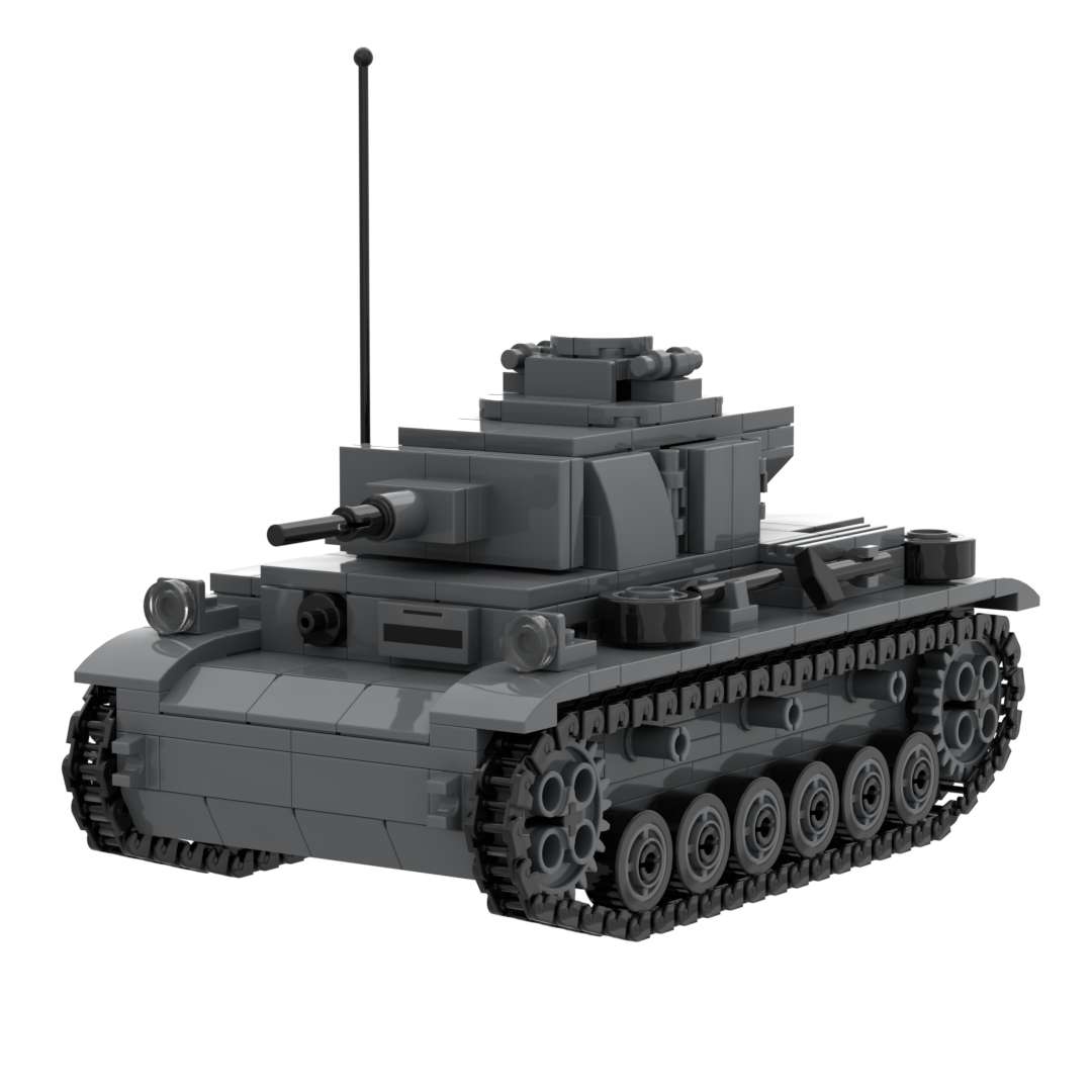 Bai Fen Bai Toys Unisex Ww2 Panzer Iii Ausf H German Army Winter Camouflage Medium Tank Military Building Block Weapons Toy Compatible With Brands