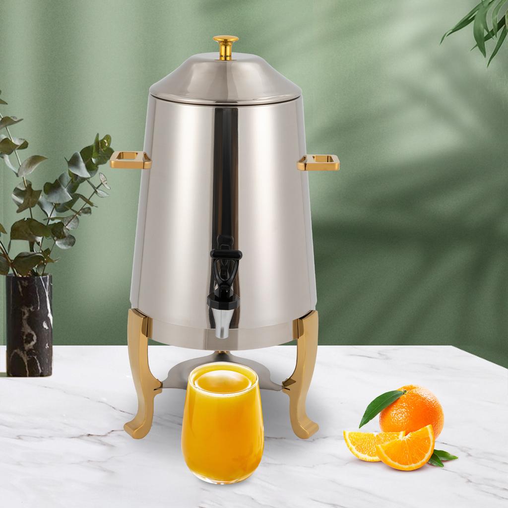 3.5 Gallon Hot Beverage Dispenser, Stainless Steel Coffee Urn Chafer, Hot Drinks Dispenser for Milk Coffee Tea Water Juice