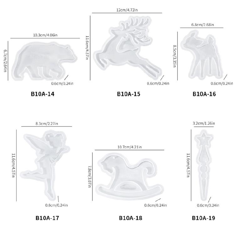 Animal Pendant Hanging Molds Keychain Desktop Ornament Molds Jumping Deer Sheep Bear Silicone Mould Craft Supplies