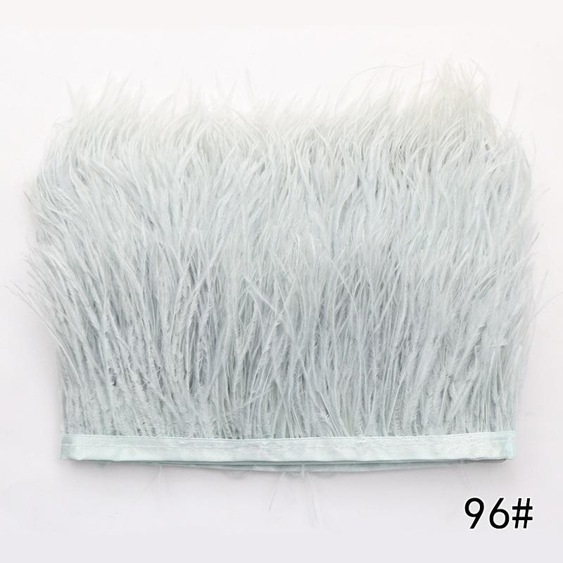 2M Ostrich Feather Cloth Edge 8-10 Cm Cuffs Clothing Skirt Decorative Accessories Color Ostrich Feather Cloth With Feathers