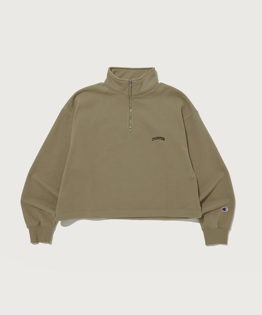 CHAMPION Women'S Cvc French Terry Half Zip Sweatshirt Normal Beige