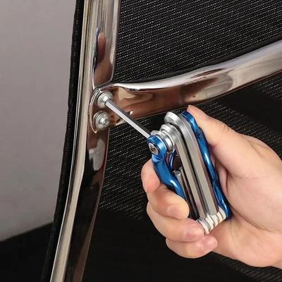 Metal Handle Portable Folding Hex Wrench Screwdriver Wrench Torx Hexagonal Spanner Removal Tool Multifunctional Hex Key