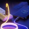 RGB Illuminated Data Cable, 100W Fast Charging with Cool Breathing Light Effect, USB Mobile Phone Charging Cable