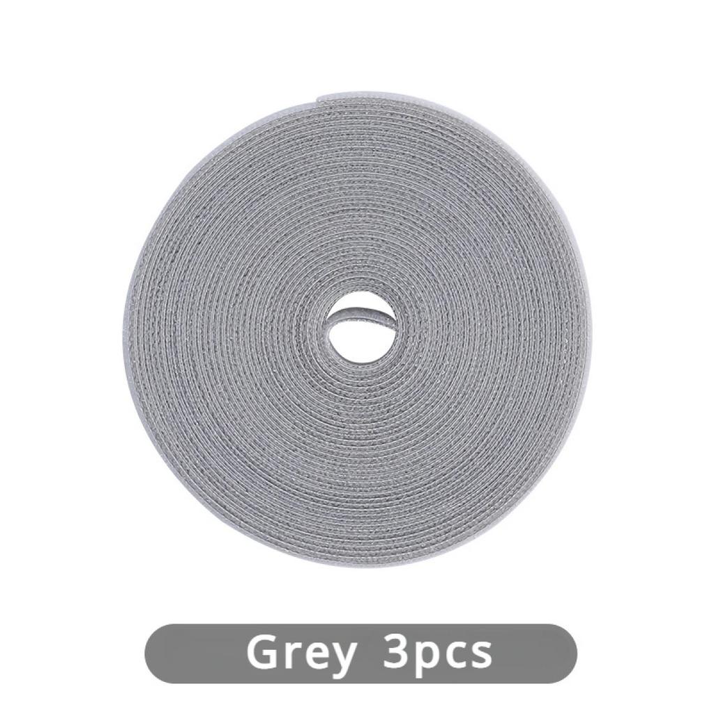 Organizador de cables con cierre de gancho y bucle de 5M, bridas para cables, enrollador de cables, Protector de gestión de Cables USB, bridas para cables de auriculares y ratones