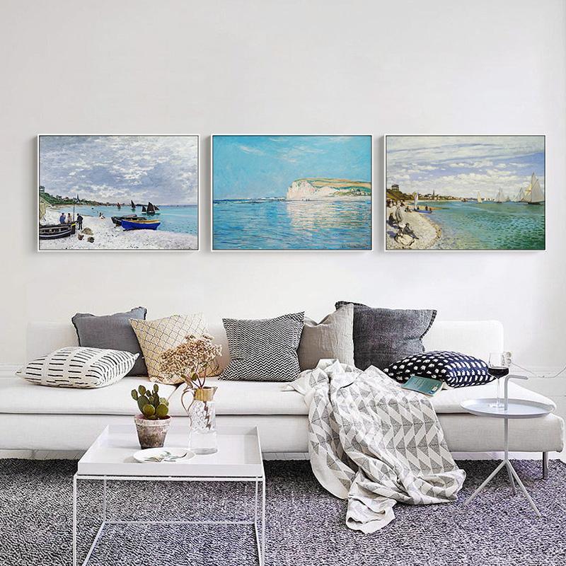 Modern Landscape Famous Monet Canvas Painting Wall Art Nordic Abstract Poster Printing Living Room Mural Home Decoration