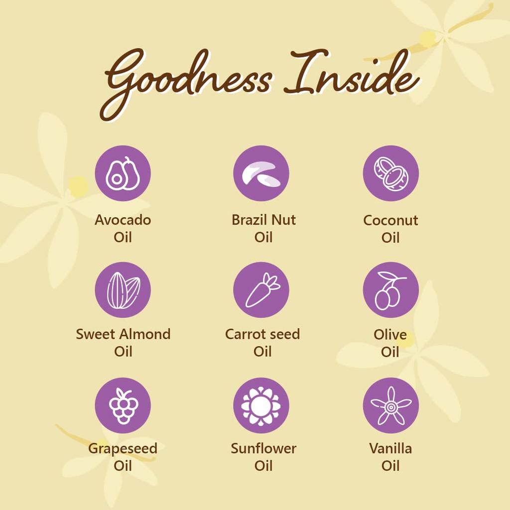 Plum BodyLovin' Vanilla Vibes Body Oil | Intense Moisture & Instant Glow | Long Lasting Warm Vanilla Fragrance | Non-Greasy & Lightweight | Soft & Nou