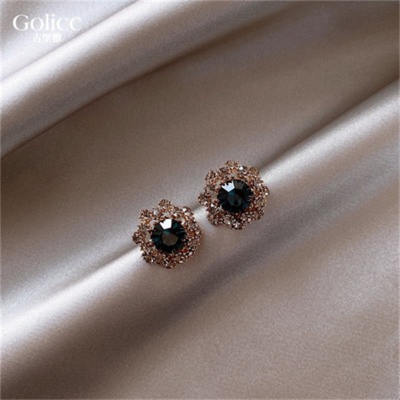 S925 Sidabro Deimantiniai Geometriniai Korėjietiški Gėlių Perlo Auskarai