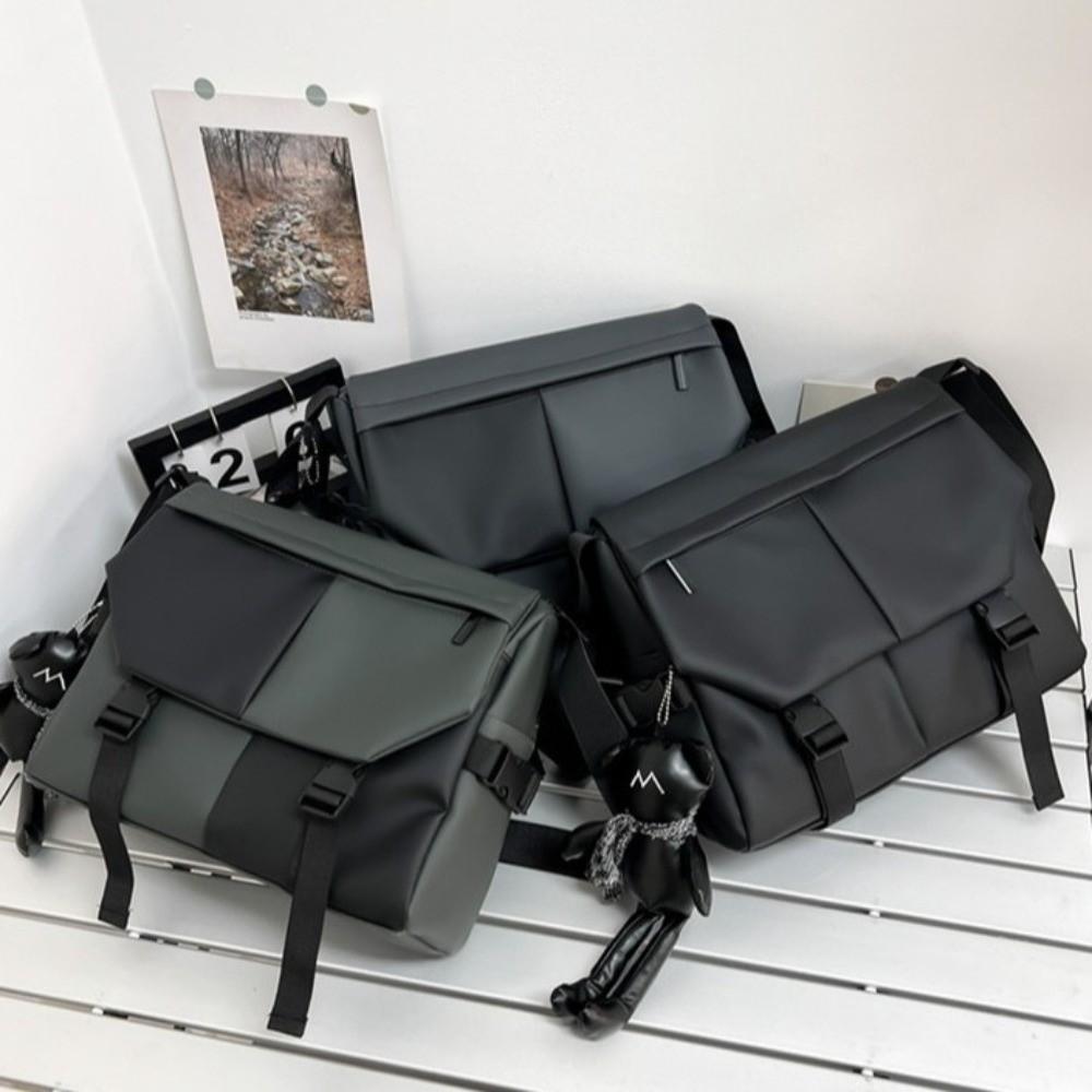 Nylon Crossbody Shoulder Bag Multi-pocket Large Capacity Bag Waterproof Messenger Bag  Cycling Use