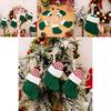 Festive Green Knitted Mini Christmas Stockings Perfect For Holiday Tree Decoration