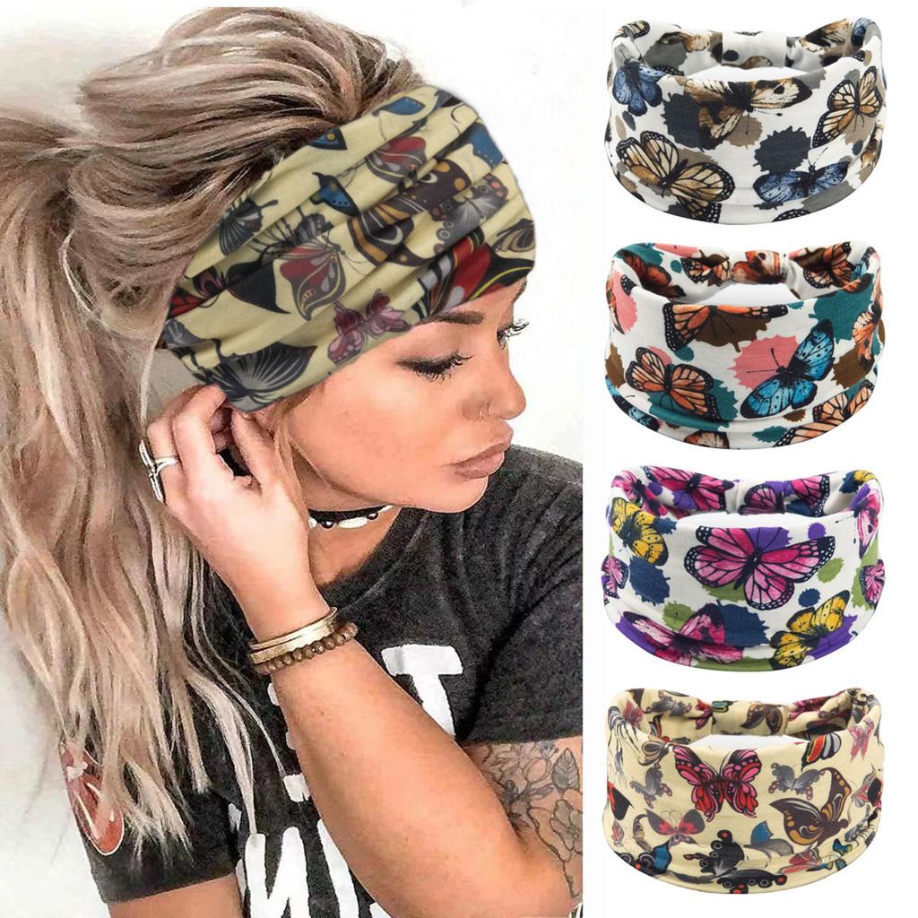 Bohemian Cashew Yoga Übung Stirnband Anti Schweiß und Feuchtigkeit Absorbieren Elastische Baumwolle Stirnband Knoten Stirnband