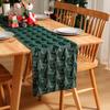 Christmas Table Runner 3D Xmas Tree Table Runner Thickened Sequin Tablecloth for Holiday Home Farmhouse Dining Table Decor