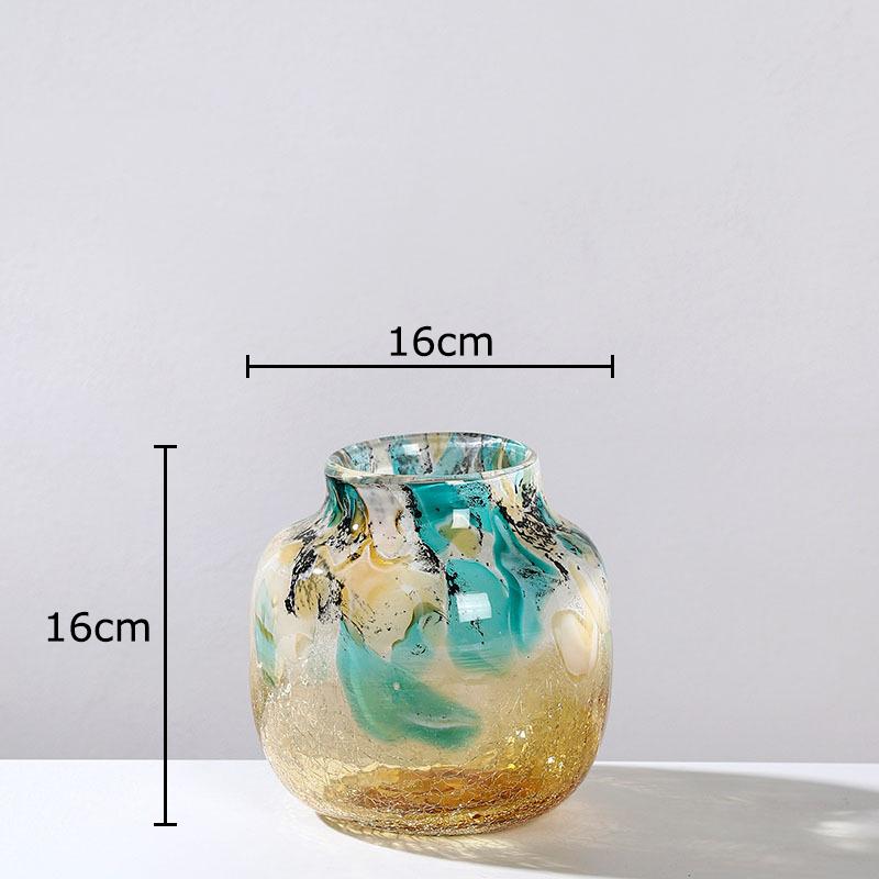 

Creative Gradient Colorful Glass Vase Flower Pots Table Decoration Flowers Arrangement Floral Vase Modern Home Decor Accessories