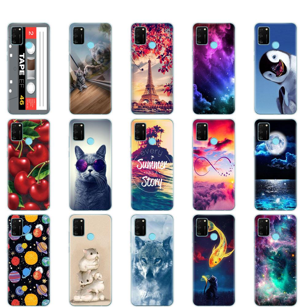 Hülle für HONOR 9A Hülle 6,3 Zoll; Weiche TPU-Silikon-Handyhülle für Huawei Honor 9A 9 A MOA-LX9N Rückseitenschutz Coque Funda Hülle