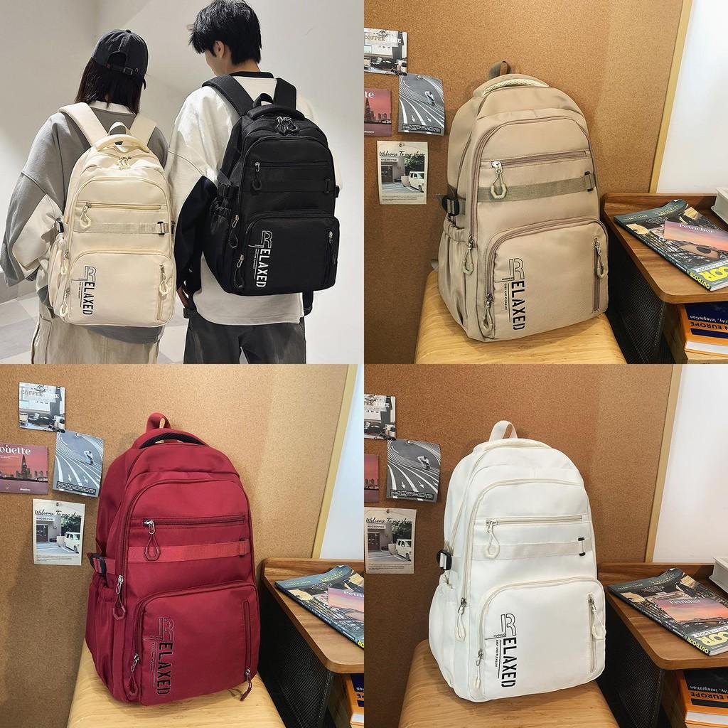 Unisex Casual Backpack With Letter Pattern And Large Capacity For Travel School