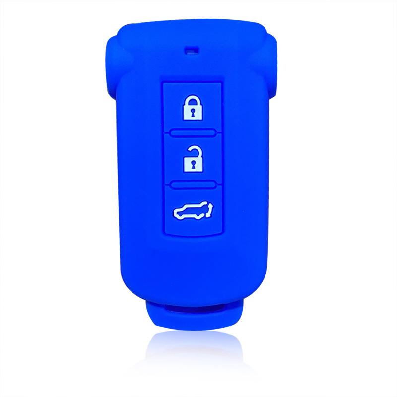 Silicone Car Key Chain Protect Skin Cover Case Keyring for Mitsubishi Outlander Pajero Delica Remote Key Holder Car Assessoires