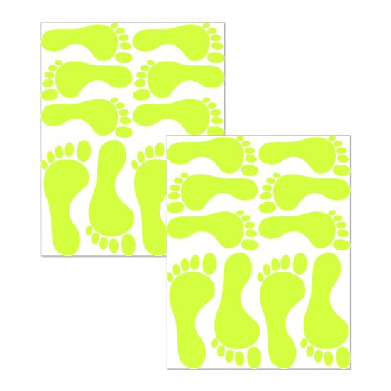 

2 листа/комплект, наклейка со следами Хэллоуина, светящаяся в темноте, водонепроницаемая, съемная, из ПВХ, для гостиной