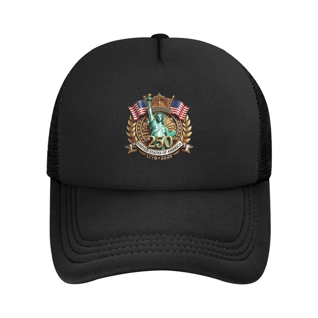 250 Years American Anniversary Snapback Hat For Man Woman Summer Outdoor Mesh Side Sun Hats Caps For Casual Headwear