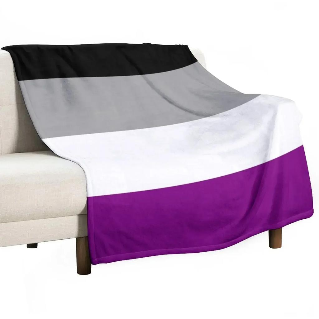 Seamless Repeating Asexual Pride Flag Pattern Throw Blanket Blankets and Throws Anime Thermal Bed Kid'S Vintage Blankets