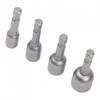 Magnetic Nut Driver Socket Set 4pcs 6 8 10 13mm Hex Shank 14 Inch Drill
