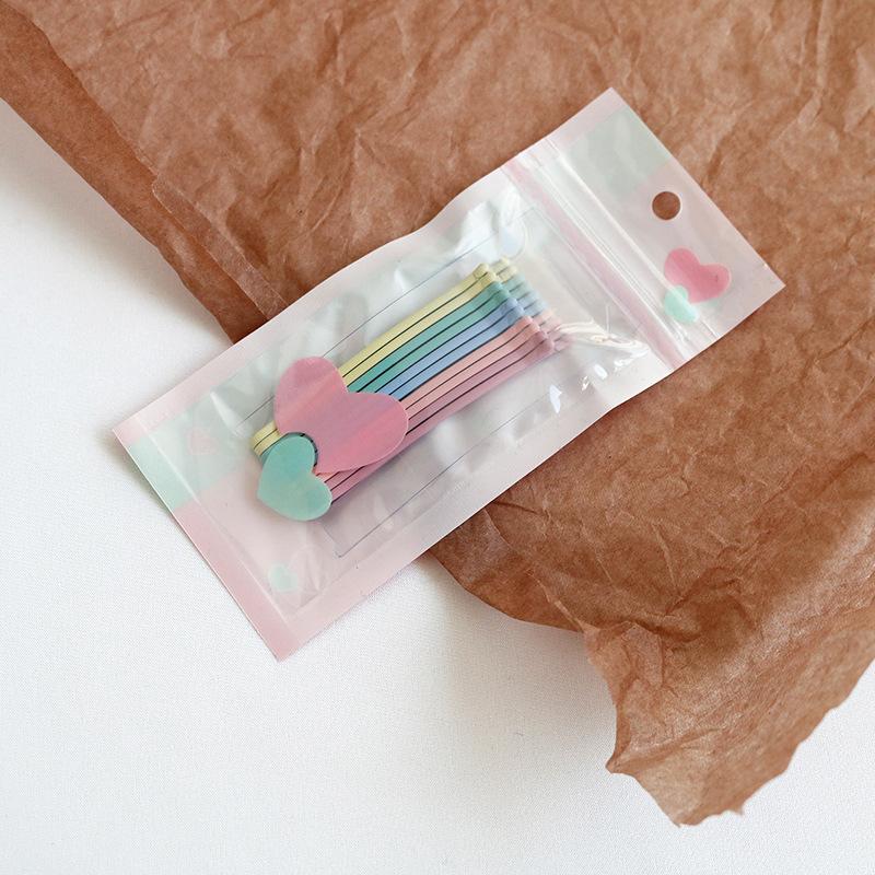 Hårnålar 10 st/set med 5 färger Populära Rainbow Glass Godisfärg Metall Bangs Clips Hårnål Bobby Pin Barrette