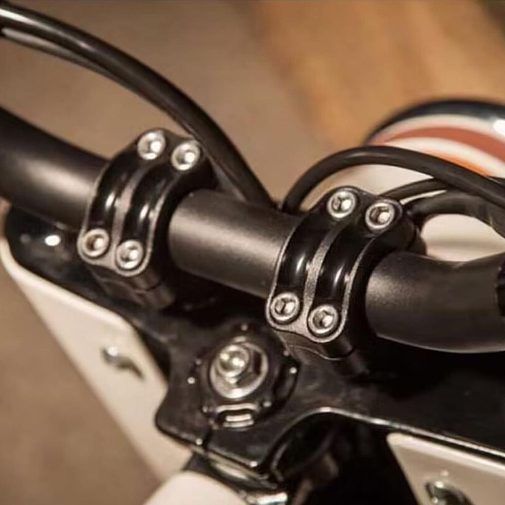 HDBUBALUS Motorcycle Handlebar Riser Universal Motorcycle Handlebar Riser 1.25" Handlebar Mount Bracket Clamp Adapter