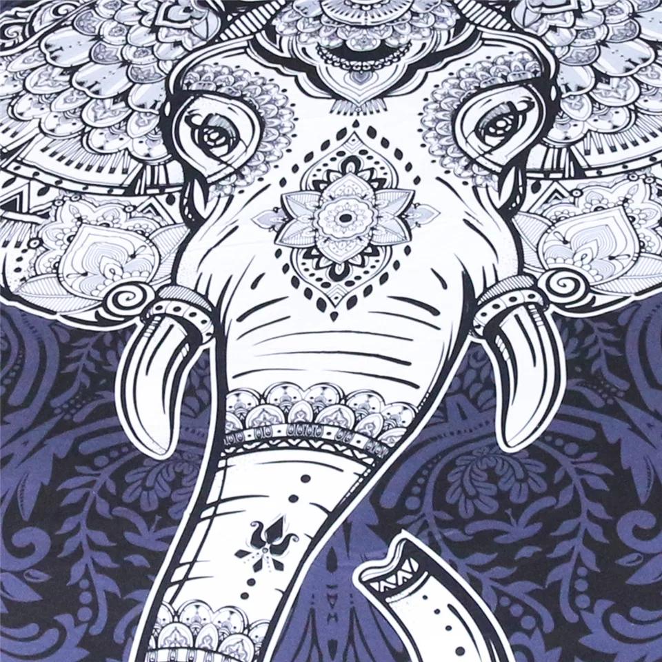 High Quality Bed Set 2/3pcs Bohemian Indian Elephant Beddings Duvet Cover Set Twin Full Queen King Size Bedclothes Dropshipping
