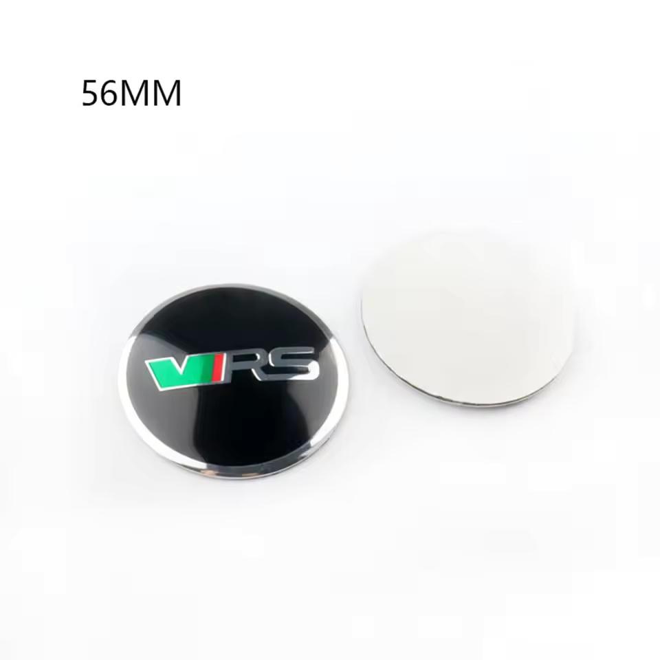 4pcs 56mm 60mm Car Wheel Center Caps VRS Sticker V Badge For A5 A7 VRS MK1 MK2 MK3 Car Stickers Accessories