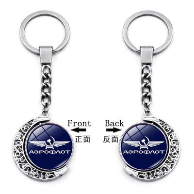 Pendant Keychain Bag Charm Double-sided Rotating Key Ring