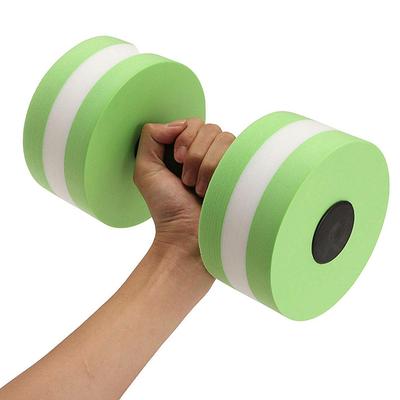 2PCS Aquatic Exercise Dumbells Pool Resistance Water Barbells Water Fitness Workout Arm Exercise EVA Floating Swimming