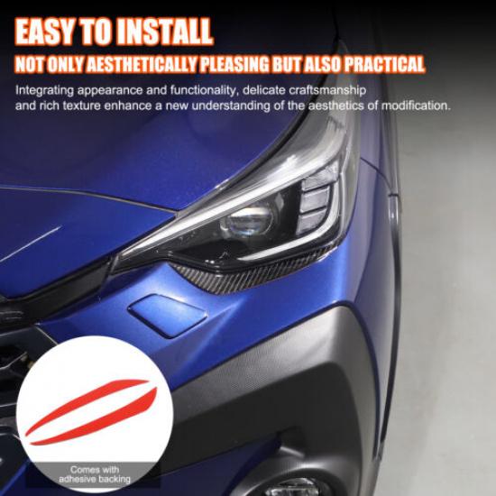 Soft Carbon Fiber Headlight Eyelids Eyebrows For Subaru Crosstrek 2024+
