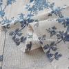 Blue Floral Pastoral Table Cloth Cotton Linen Vintage Tablecloth Indoor Outdoor Table Cover Suitable For Party,Picnic,Dining