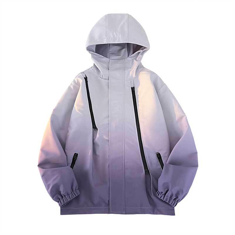 Hong Kong Style Gradient Windproof Water-Repellent Windbreaker Men's Casual Jacket for Spring and Autumn