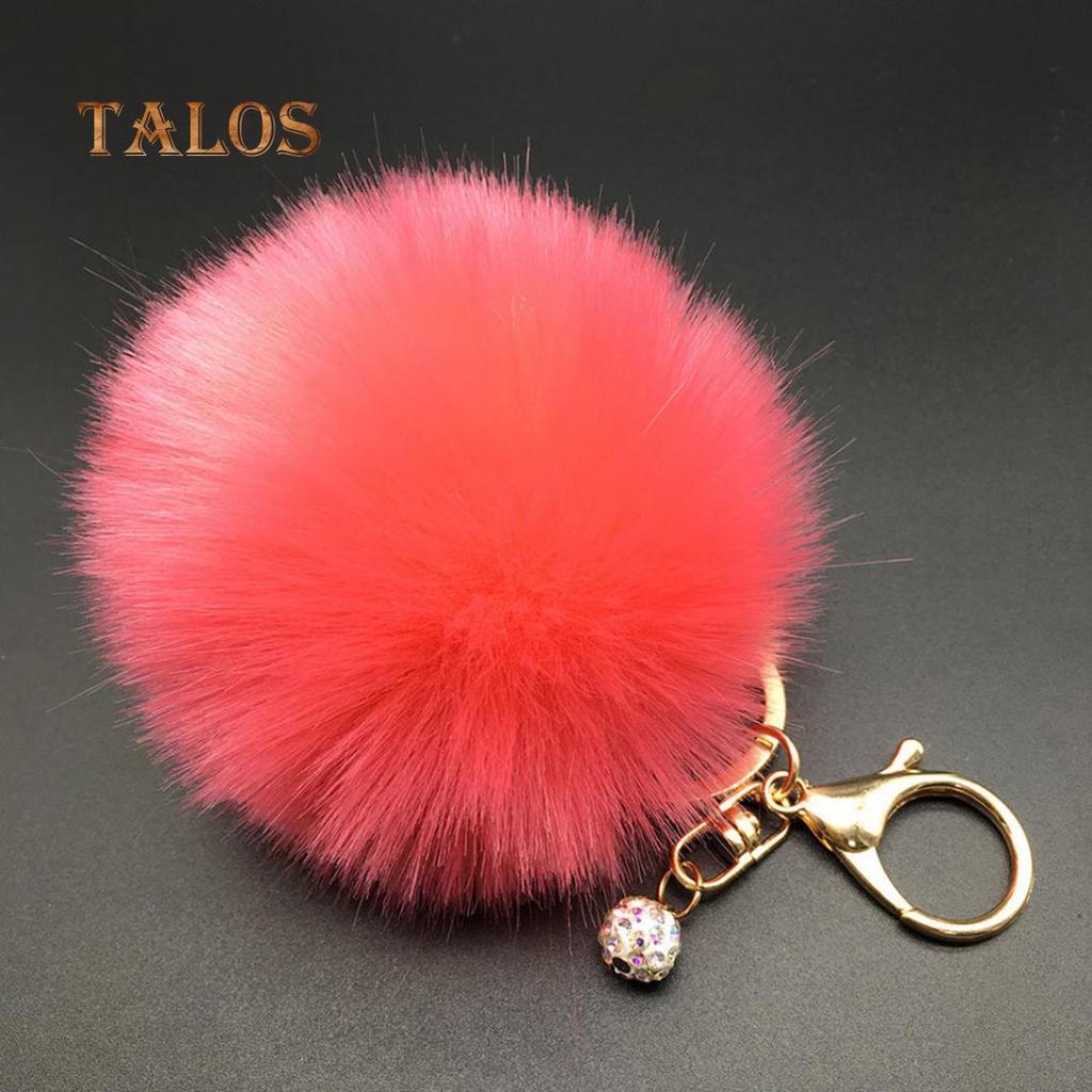 Mode Kunstfell Flauschiger Bommel Ball Auto Anhänger Handtaschen Anhänger Schlüsselanhänger Schlüsselring Aufhängung Anhänger