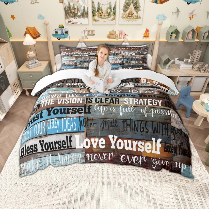 Comforter Homewish Happy Camping Camper For Kids Rustic Farmhouse Bedding Set Nature Adventure Set