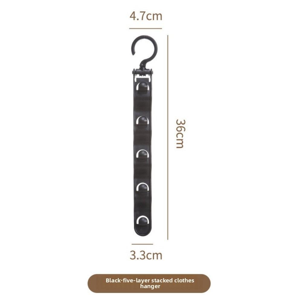 

6PCS Sturdy Closet Organizers 5-hole Design Plastic Hanger Durable Storage Hangers Wardrobe 6pcs