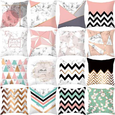 Home Marble Geometric Print Square Pillow Cover Car Cushion Home Sofa Cushion Cover