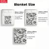 Customize 2d Flat 1pc Flowers and Butterflies Coloring Outdoor Portable Blanket-Lightweight Home Furnishings Bedding Blanket Sui