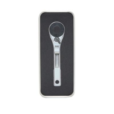 711L Flat End EDC Ratchet Wrench ¼" Hex Bit Driver Bit Holder and Driver Extension Accessory for Multi-Tools (with Key Ring Hole)