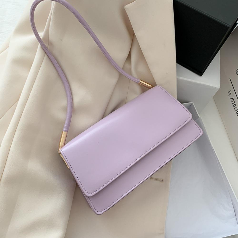 Handbag PU Leather Crossbody Bag Candy Color Small Square Bag Girls Simple Shoulder Bag  Party
