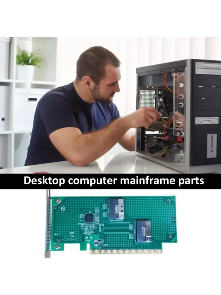 Highly Speed SFF-8654 8i To PCIe 4.0 X4 X8 External Extension Card Adapters SFF-8654 8i Adapters Card Computer for Nvme