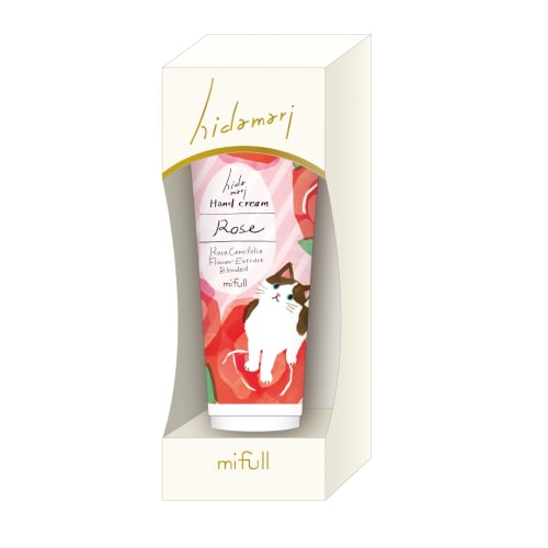 

mifull hidamari hand cream rose hand care rose scent cat