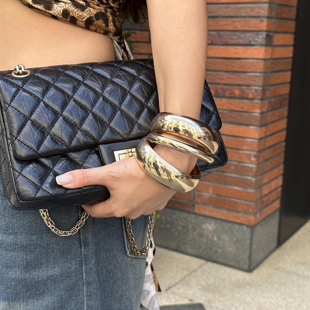 Retro European & American Snakeskin Texture Bangle Set