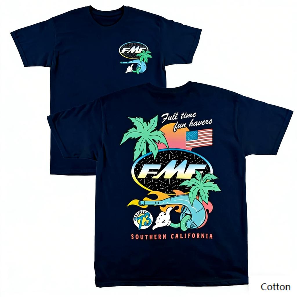 Racing Southern California Double Sided Graphic T Shirt Cotton Unisex Motocross Streetwear Dirt Bike Fan Tee