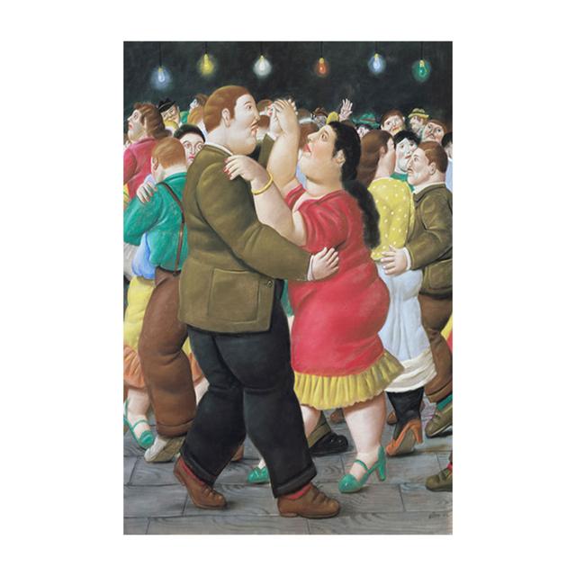 Funny Art Fat Dancer Couple Canvas Paintings Print Wall Art Posters and Living Room Mural Wall Picture Home Decor Cuadros No Frame