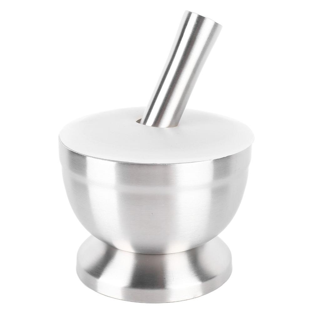 Antislip Base Garlic Mortar Set 304 Stainless Steel Mortar and Pestle Set  Home Kitchen